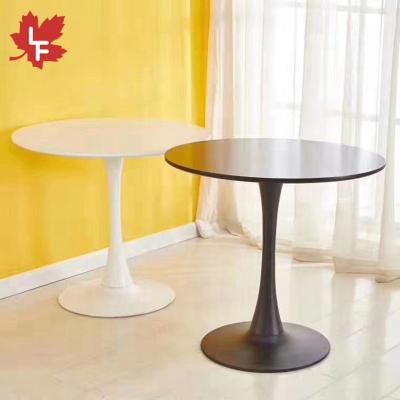 China Luxury Modern MDF Table Tops and Metal Legs Dining Room Furniture Table Designs Wooden MDF with Dining Room Dining Restaurant MDF Dining Table Matel Lesg and the set of chairs for sale