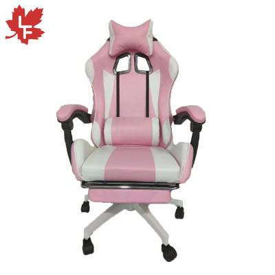 China Wholesale Cheap Gaming Chair Office Furniture Computer Silla Gamer Chair Reclining Ergonomic Rotation Footstool Packing Office Room Pink Gaming Chairs for sale