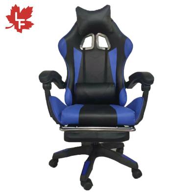 China Comfortable Gaming Chair Office Furniture Computer Silla Gamer Chair Reclining Ergonomic Rotation Footstool New Packing Office Room Blue Gaming Chairs for sale