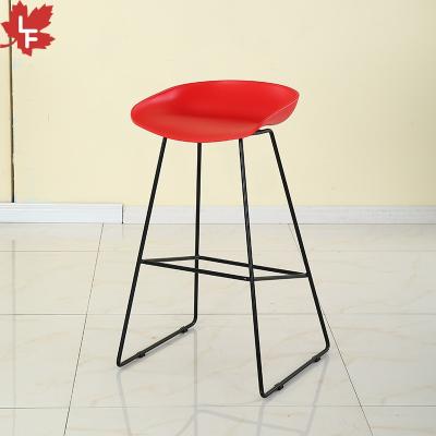 China New Modern High Quality Cheap Plastic Bar Stool PP Seat Bar Stool Metal Bar Chair High Plastic Chair With Great Price for sale