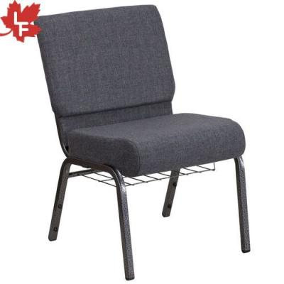 China Modern Convenience Metal PU Leather Theater Church Chair Padded Seat Amphitheater Metal Church Stacking Chair For Sale for sale