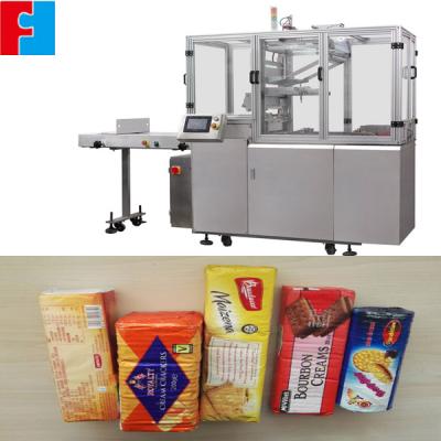 China Food PLC Control Automatic Wrap Type Biscuit X Fold Packing Machine Trayless Wrapping Machine for sale