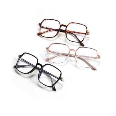 China Wholesale Elegant Simple Metal Optical Frame Anti Square Optical Frame Blue Mirror Glasses for sale