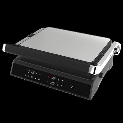 China High Quality Household Panini Maker Grill Maker Smokeless 2000W Sandwich BBQ Grill Contact Grill With Digital Touch Screen for sale