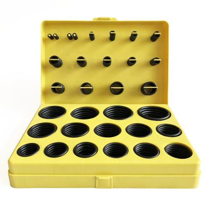 China O Ring Assortment 18 Popular Sizes 382 pcs Green O Ring Kits Box Repair Hydraulic O-ring Set Nbr Oring Seal Kit for sale