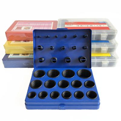 China Hot selling Red and yellow repair box o-ring seal rubber o-ring kit for excavator NBR70 rubber o-ring kit for sale