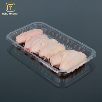 China Food Grade PET 22.5*15.5*3cm Plastic Meat Tray for sale