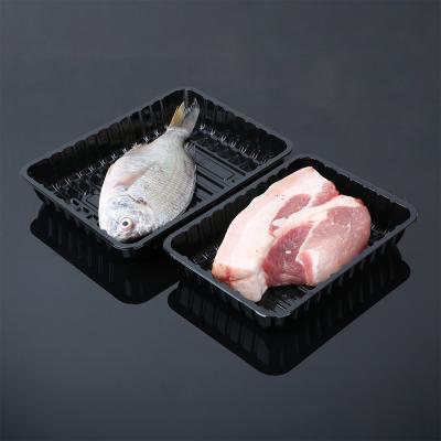 China Eco Friendly Disposable MAP Plastic Frozen Fresh Food Black PP Pork Meat Package Packaging Trays en venta