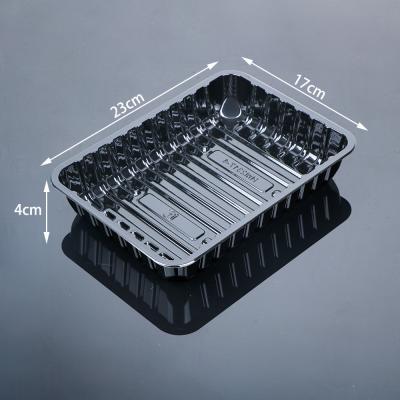 Cina Disposable Black PET Plastic Food and Meat Packaging Tray For Supermarket in vendita