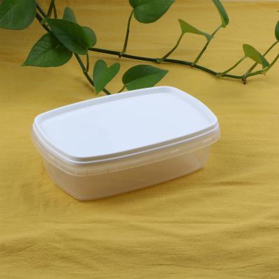 China Frozen 650ml PP Square Household Large Capacity Food Crisper Container Box for sale