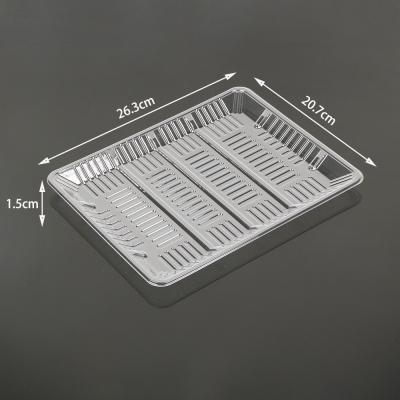 China Food Grade 260x210x15mm Disposable plastic Vegetable packing Trays for sale