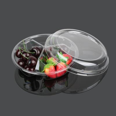 Chine Le rond a couvert la nourriture en plastique Tray Packaging de 18.5*18.5*5.5cm à vendre