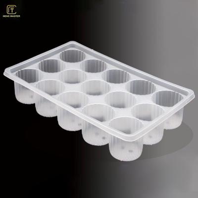 China Transparente 23*14*3.5cm Tiefkühlkost Tray Packaging des Mehlkloß- zu verkaufen