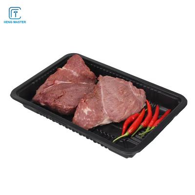 Chine Plateau écologique noir de viande de plastique du supermarché 15*23*4.5cm à vendre