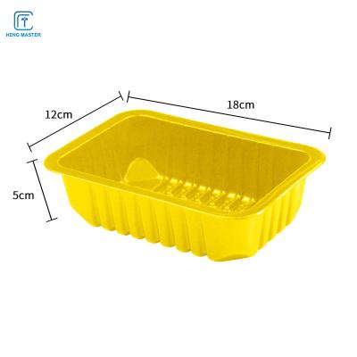 China FDA färben 18*12*5cm Tiefkühlkost Tray Packaging gelb zu verkaufen