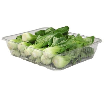 China Food Grade PET 21.5*17*6cm Vegetable Packing Tray for sale