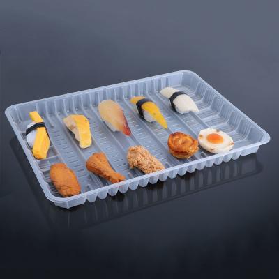 China Food Grade Pp 35*25*3cm Disposable Compartment Tray for sale