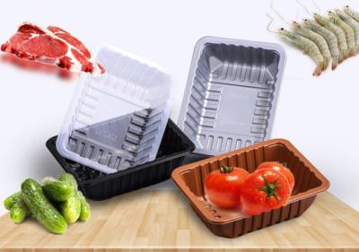 China FDA Plastic Blister Supermarket Disposable Trays For Food for sale