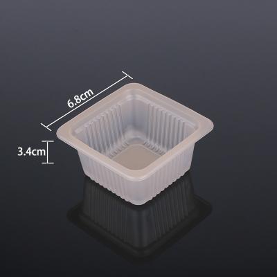 China Het Plastic Gebakje die van pp 6.8*6.8*3.4cm Mooncake Plastic Gebakjedoos verpakken Te koop