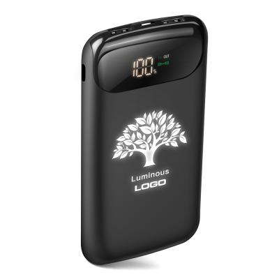 China Power Bank With LED Logo Universal Lithium Battery Mobile Phone Power Bank Led Logo With Digital Display Power Bank Qi Wireless Charger for sale