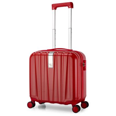 China Small Hard Shell Trolley Case Luggage Hanke 16 Inch Panel Universal Wheel Suitcase Cabin Business Travel Luggage Bag for sale