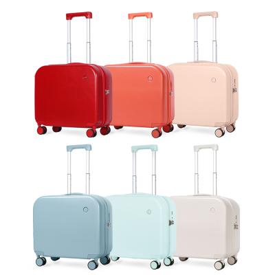 China Mixi Trendy Logo Fashion Custom 16 Inch Travel Airplane Boarding Trolley Suitcase Waterproof To Carry On Luggage Bag For Girls for sale