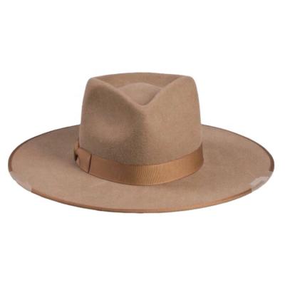 China Custom Made Plush High Quality Wool Felt Fedora Hat Multiple Size for sale