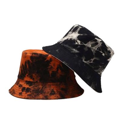 China Striped Print Design Striped Dye Stylish Design Tie Dye Hip Hop Street Fisherman Hat Teenager Student Lovers Sun Hat Outdoor Autumn Bucket for sale