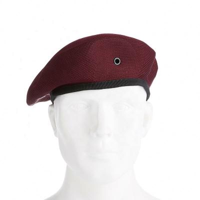 China 2021 Fashion Style Solid Color Mesh Beret Summer Breathable Militair High Quality Red Military Style for sale