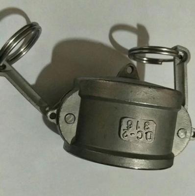 China Building Material Stores Stainless Steel Camlock Connector Type DC Dust Caps / Connector for sale