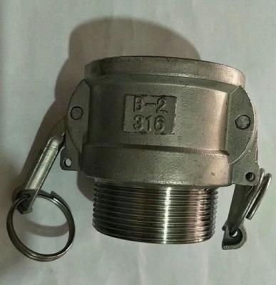 China Building material stores 316 stainless steel camlock coupling type B for sale