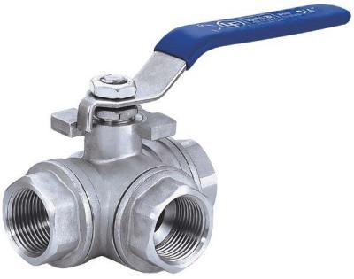 China Equal Form 3/4 Inch NPT/BSP Thread 3 Way Ball Valves 4 Inch Type Diaphragm Valve Tee DN80 Ball Valve for sale