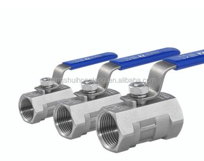 China General Stainless Steel Ball Valve 1/4-4 Inch 1PC Type Standard NPT BSP Port For Water Oil And Gas for sale