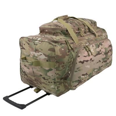 China OEM /ODM Durable Waterproof Wheels Rolling Lots of Pockets Large Capacity Trolley Military Bag Deployment for sale