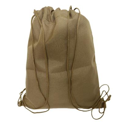 China Hiking Custom Polyester Drawstring Bag Promotional Waterproof Sports Backpack Shoe Gift Bag Pouch for sale