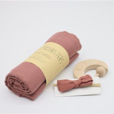 China Wholesale HEATHER Muslin Wrap Blankets 100% Organic Ultra Soft Cotton Gauze Custom Muslin Double Tassel Blanket for sale