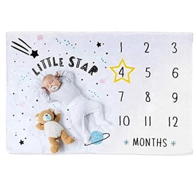 China Baby Witches Photo Prop Blanket Anti-Static Monthly Milestone Blanket Magic Fleece Milestone Blanket for sale