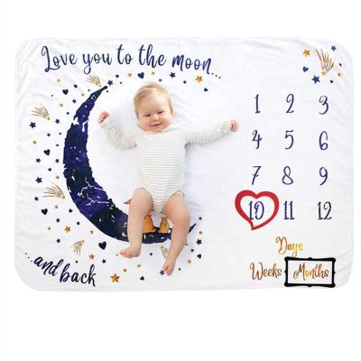 China Anti-Static Baby Milestone Blanket Girl Or Boy Month Blanket Unisex Monthly Baby For Pictures Personalized Baby Shower Gifts Moms News for sale