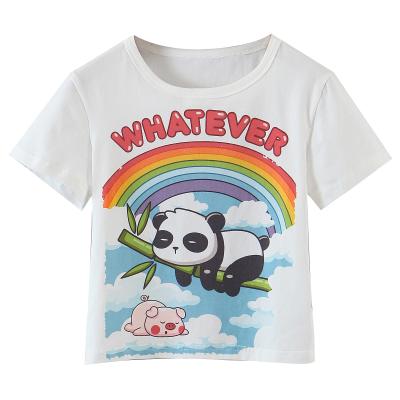 China Breathable Cartoon Fun Printing Short Sleeved T-shirt Stasis Street Style Street Loose T-Shirt for sale