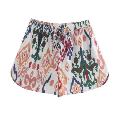 China Anti-wrinkle sell new type beach well customized loose casual women printed casual shorts for sale