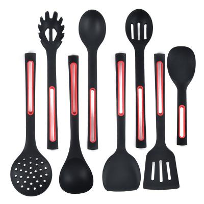 China New Sustainable Kitchen Utensil Set Cooking Tools 8 Piece One Piece Stick Silicone Spatula And Spoon Set No for sale