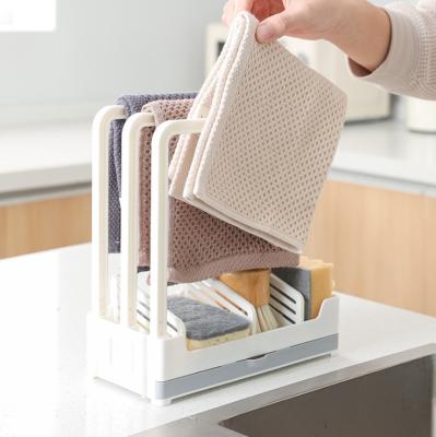 China Latest Design Viable Design Storage Drain Rack Towel Sponge Tableware Cloth Kitchen Accessories Organizer for sale