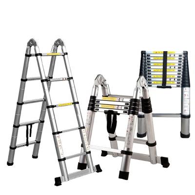 China Chinese High Quality Foldable Material Telescopic Aluminum Ladder Folding Ladders 2020 NEW 3.8m Max Load 330lbs for sale