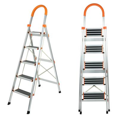 China Folding Ladders Grade Cheap Supermarket Aluminum Universal 5 Foot Aluminum Step Ladders for sale