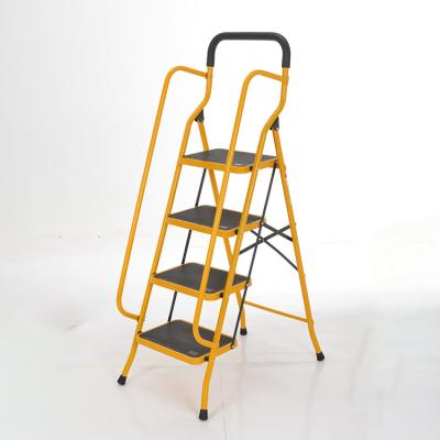 China High Quality Steel Step Chair Ladder 4 Household Folding Ladders Handrail Foldable Ladder for sale