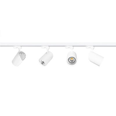 China Cob Dimmable Frame Rail Silver Housing 30w 48v Modern Nordic Commercial Low Hanging Ceiling Led Track Lighting for sale