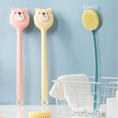 China Sustainable Plant Wholesale Exfoliating Scrubber Bath Brush Long Handle Back Shower Body Brush Scrub Brush for sale