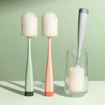 China Stocked Factory Price Kitchen Rings Glass Detachable Sponge Cup Long Handle Bottle Cup Cleaning Brush for sale