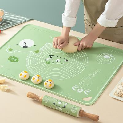 China Viable Wholesale New Products Custom Logo Rectangle Home Baking Non-Slip Silicone Baking Mat Pastry Mat for sale