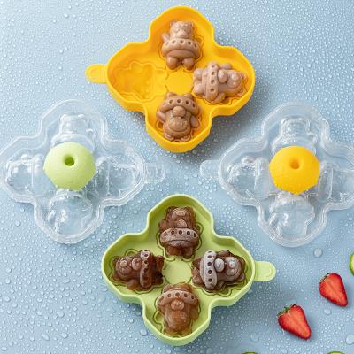 China Sustainable New Design Reusable Kids Support Shape Ice Cream Silicone Mold Popsicle Home Make Ice Cube Mold for sale